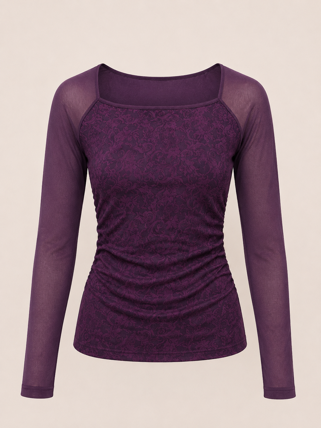 PURPLE SLEEVE TOP